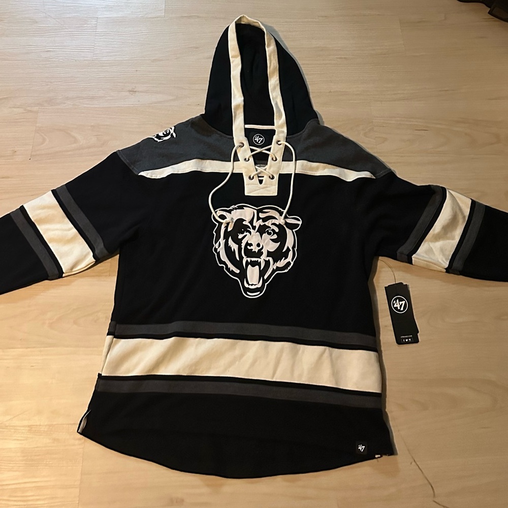 NWT 47’ Chicago Bears Blackout Hockey style Hoodie